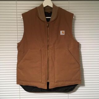 カーハート(carhartt)のカーハート　ダックベスト　usa製　初期胸タグ(ベスト)