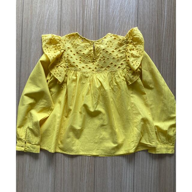 ZARA(ザラ)のZARA ガールズ　フリルトップス 128 キッズ/ベビー/マタニティのキッズ服女の子用(90cm~)(Tシャツ/カットソー)の商品写真