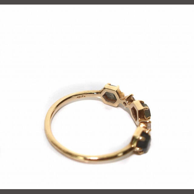 agete(アガット)のアガット リング 指輪 K10 グレーラブラドライト 天然石 11号 ゴールド レディースのアクセサリー(リング(指輪))の商品写真