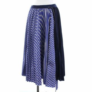 sacai - サカイ コットン ポプリン ジッパー プリーツ ロングスカート