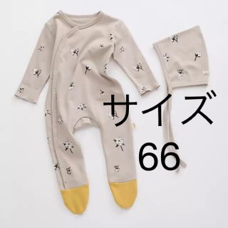 セール中★(66)韓国 ベビー服 足付 ロンパース カバーオール  綿 春夏 花(カバーオール)