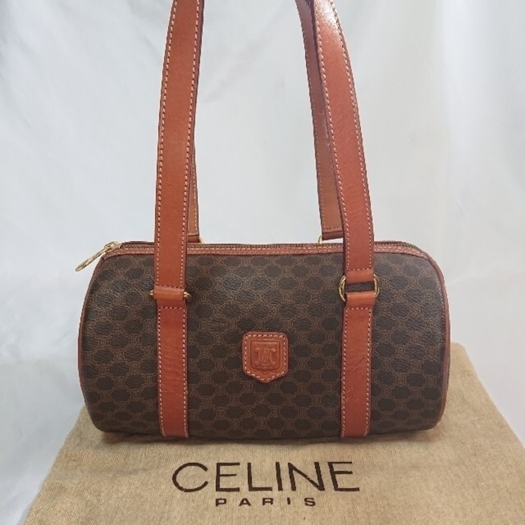 超歓迎 celine ハンドバッグ ショルダーバッグ ドラム型 マカダム柄