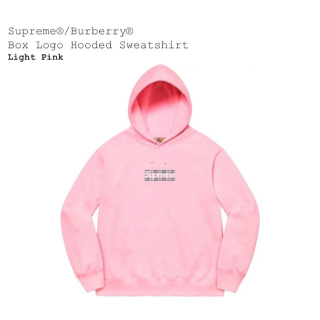 期間限定お試し価格】 Burberry Supreme - Supreme Box Pink Hooded Logo スウェット -  