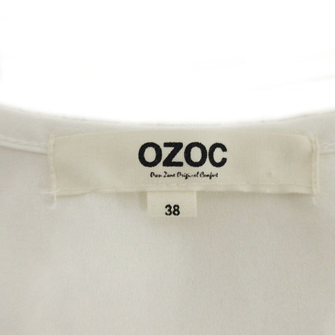 OZOC(オゾック)のオゾック OZOC カットソー ノースリーブ 総レース アイボリー 38 レディースのトップス(カットソー(半袖/袖なし))の商品写真