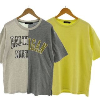 レイジブルー(RAGEBLUE)のレイジブルー RAGEBLUE Tシャツ 2枚セット 半袖 ひび割れプリント グ(Tシャツ/カットソー(半袖/袖なし))