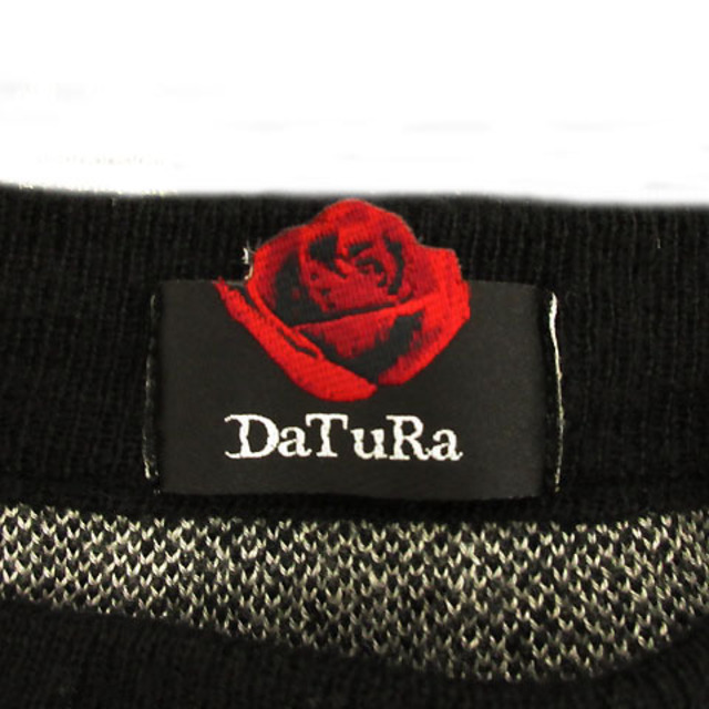 DaTuRa(ダチュラ)のダチュラ DaTuRa スカート ミニ ニット 花柄 ブラック 黒 ベージュ F レディースのスカート(ミニスカート)の商品写真