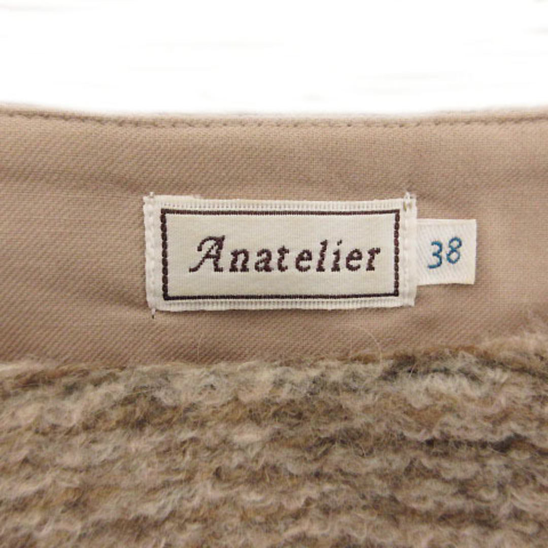 anatelier(アナトリエ)のアナトリエ ANATELIER ニット 七分袖 モヘア混 袖口ゴム 裾ゴム ブラ レディースのトップス(ニット/セーター)の商品写真