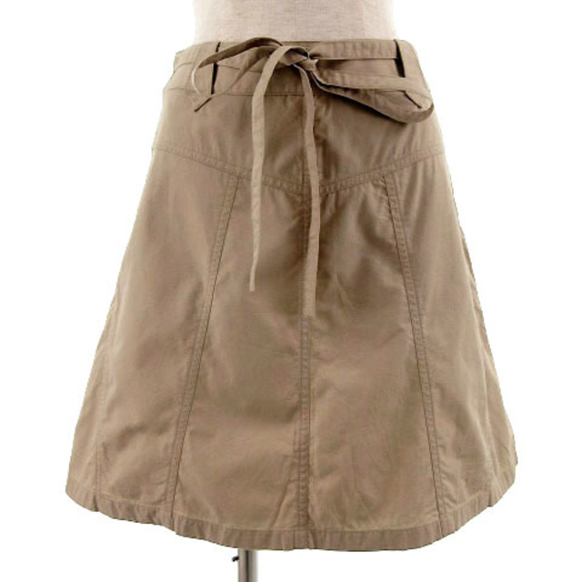 COMME CA ISM(コムサイズム)のコムサイズム COMME CA ISM スカート ひざ丈 リボンベルト コットン レディースのスカート(ひざ丈スカート)の商品写真