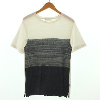 バックナンバー(BACK NUMBER)のバックナンバー BACK NUMBER ニット Tシャツ 切替 半袖 コットン混(Tシャツ/カットソー(半袖/袖なし))