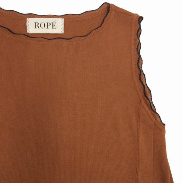 ROPE’(ロペ)のロペ ROPE カットソー ノースリーブ ブラウン 茶 38 レディースのトップス(カットソー(半袖/袖なし))の商品写真