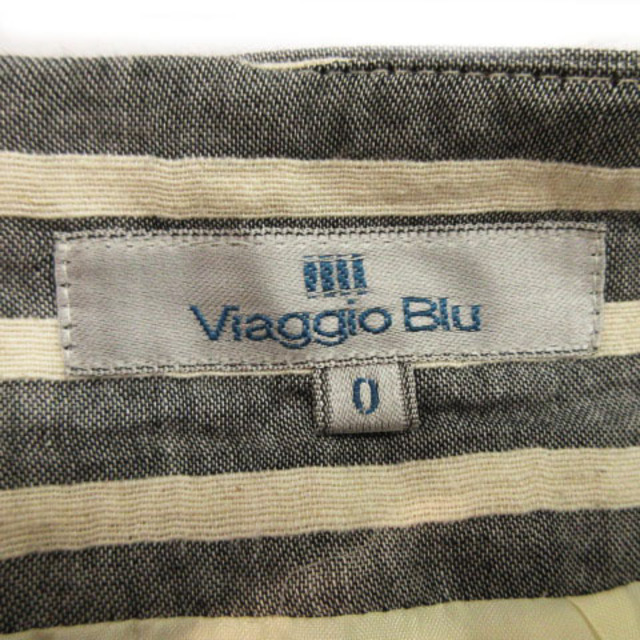 VIAGGIO BLU(ビアッジョブルー)のビアッジョブルー Viaggio Blu スカート ひざ丈 リネン混 総裏地 日 レディースのスカート(ひざ丈スカート)の商品写真