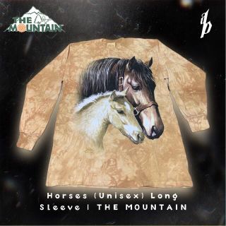 THE MOUNTAIN タイダイ Horses ロングスリーブ T シャツ(Tシャツ/カットソー(七分/長袖))