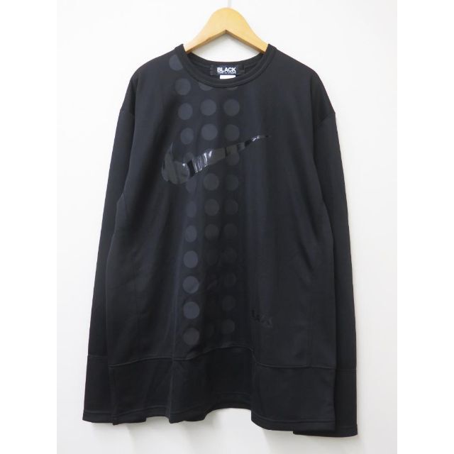 人気沸騰ブラドン DOT GARCONS×NIKE - GARCONS des COMME BLACK PRINT 極美品XXL TEE L/S Tシャツ+カットソー(七分+長袖)