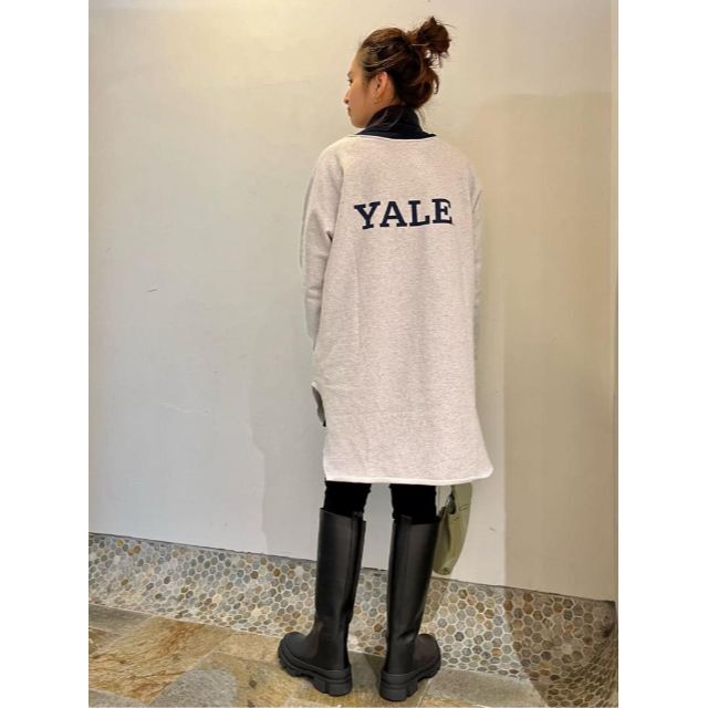 FRAMeWORK(フレームワーク)の完売色 新品 FRAMeWORK YALE/スウェットチュニック2 ホワイト レディースのトップス(Tシャツ(長袖/七分))の商品写真