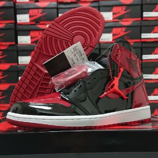 ナイキ(NIKE)の新品未使用 黒タグ 28.5㎝ JORDAN1 ジョーダン1 パテントブレッド(スニーカー)