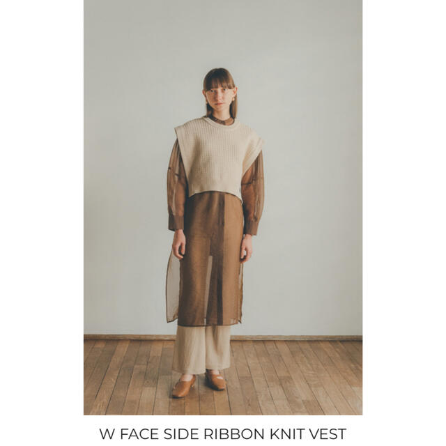 Clane W Face Side Ribbon Knit Vest 高質で安価 7794円 sandorobotics.com