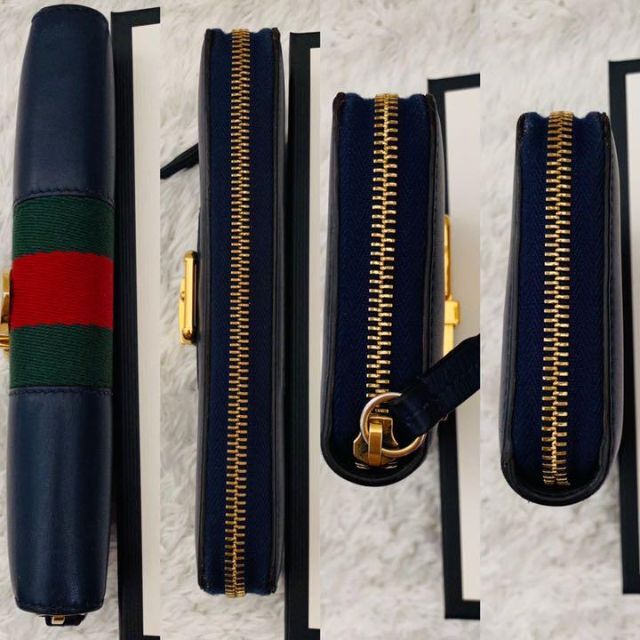 美品】GUCCI 長財布 シルヴィ 箱・保存袋付き シェリーライン 美品】GUCCI 長財布 シルヴィ 箱・保存袋付き シェリーライン