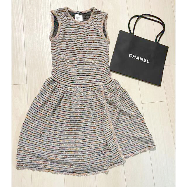 ワンピースCHANEL ワンピース　ツイード　膝丈　シャネル　服