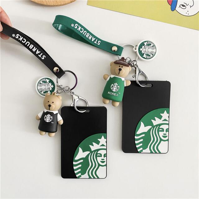 Starbucks Coffee(スターバックスコーヒー)の【新品未使用】スタバ カードケース キーホルダー 定期入れ スターバックス⑤ レディースのファッション小物(名刺入れ/定期入れ)の商品写真