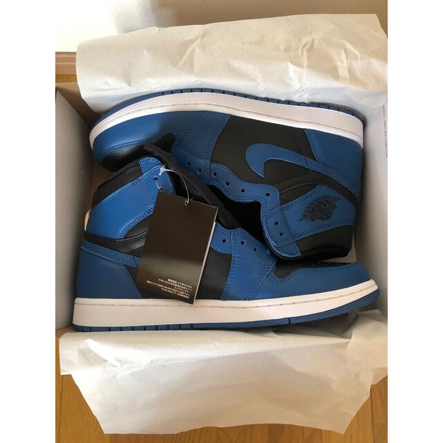 靴/シューズnike air jordan1 dark marina blue 27.5