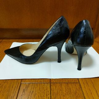 COMEX - 展示品 COMEX コメックス ハイヒール 型押しパンプス ブラック