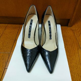 COMEX - 展示品 COMEX コメックス ハイヒール 型押しパンプス ブラック