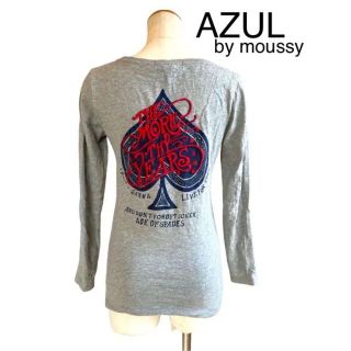 アズールバイマウジー(AZUL by moussy)のAZUL Tシャツ　バックプリント　中古　古着(Tシャツ(長袖/七分))