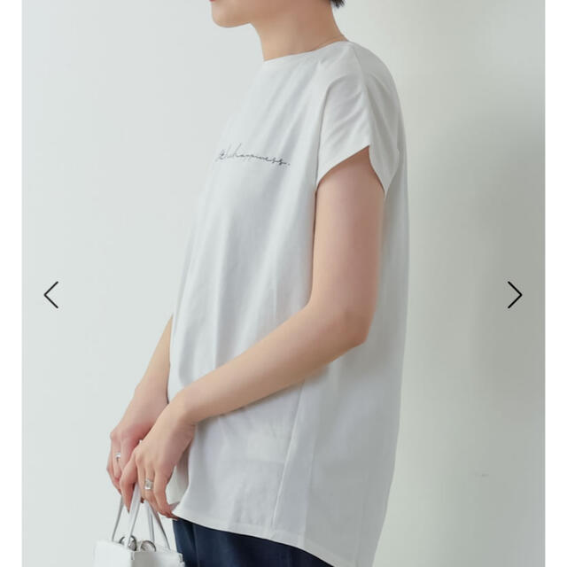 オーガニックコットンフレンチスリーブTシャツ レディースのトップス(Tシャツ(半袖/袖なし))の商品写真