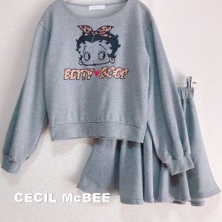 セシルマクビー(CECIL McBEE)の【CECIL McBEE】Betty Boop スウェットスカート セットアップ(トレーナー/スウェット)