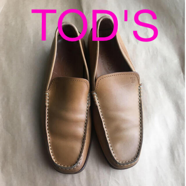 TOD'S トッズ キャメル ドライビング レザーシューズ