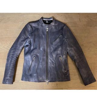 STRUMストラム シングルライダースジャケット GUNBLUE Mサイズの通販