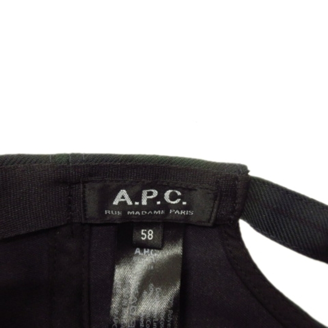 A.P.C(アーペーセー)の美品 アーペーセー A.P.C. タータンチェック キャップ 帽子 6パネル  メンズの帽子(その他)の商品写真