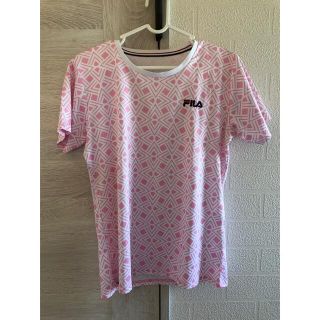 フィラ(FILA)の匿名配送♡FILA フィラ   速乾Tシャツ　スポーツTシャツ　ピンク　Lサイズ(Tシャツ(半袖/袖なし))