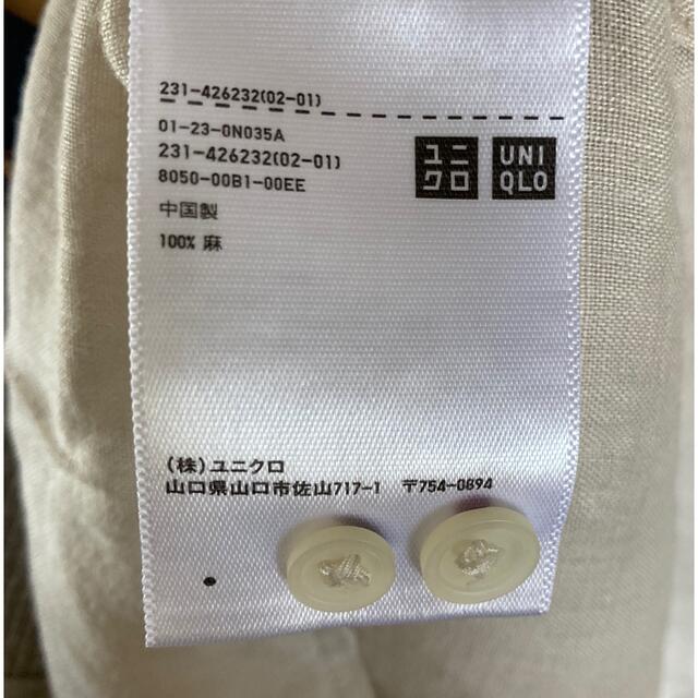 UNIQLO(ユニクロ)のユニクロ☆プレミアムリネンスキッパーシャツ七分袖S レディースのトップス(シャツ/ブラウス(長袖/七分))の商品写真