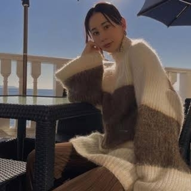 UND MOHAIR BICOLOR LOOSE KNIT アメリヴィンテージ - ニット/セーター