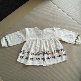 ザラキッズ(ZARA KIDS)のzarababy チュニック　刺繍ブラウス　98cm(ブラウス)