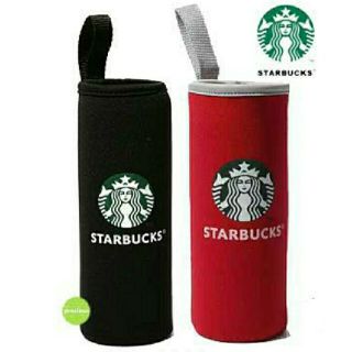 スターバックスコーヒー(Starbucks Coffee)の新品未使用　スターバックス ペットボトルカバー 2コ　黒赤(弁当用品)