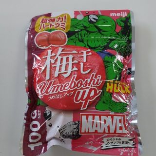 メイジ(明治)の梅干しUP うめぼしアップ 明治 100g MARVELハルクパッケージ 超弾力(菓子/デザート)