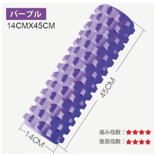 【激安】フォームローラー 45cm パープル ヨガ エクササイズ(エクササイズ用品)