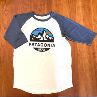 パタゴニア(patagonia)の美品 パタゴニア キッズ  M 150 Tシャツ 五分袖 ラグラン(Tシャツ/カットソー)