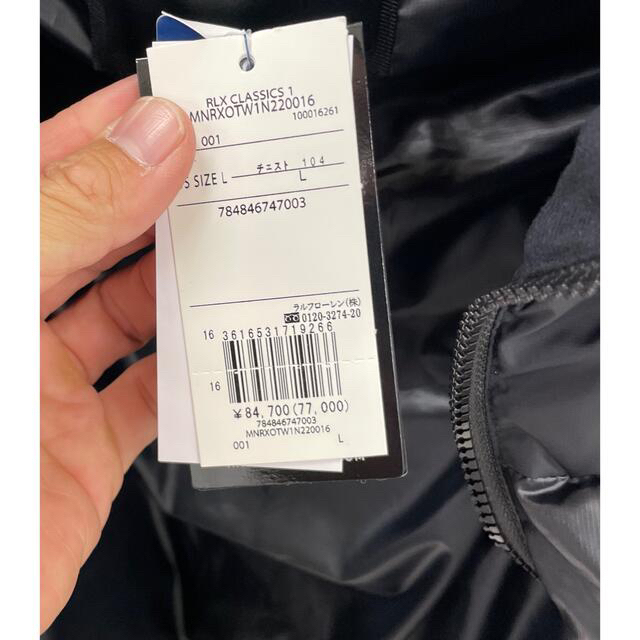 POLO RALPH LAUREN(ポロラルフローレン)のラルフローレン　RLX ダウンベスト　黒Lサイズ メンズのジャケット/アウター(ダウンベスト)の商品写真