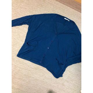 マウジー(moussy)の★大幅値下げ★ 美品　moussy カーデ 長袖 ブルー 無地(カーディガン)