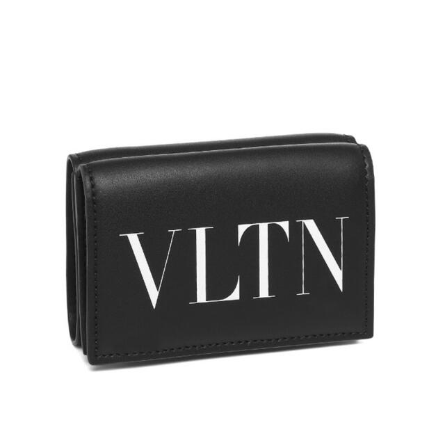 【極美品】バレンティノ 三つ折り財布 VLTN ブラック レザー
