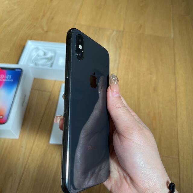 iPhone X 256G 本体とイヤホン付き - スマートフォン本体