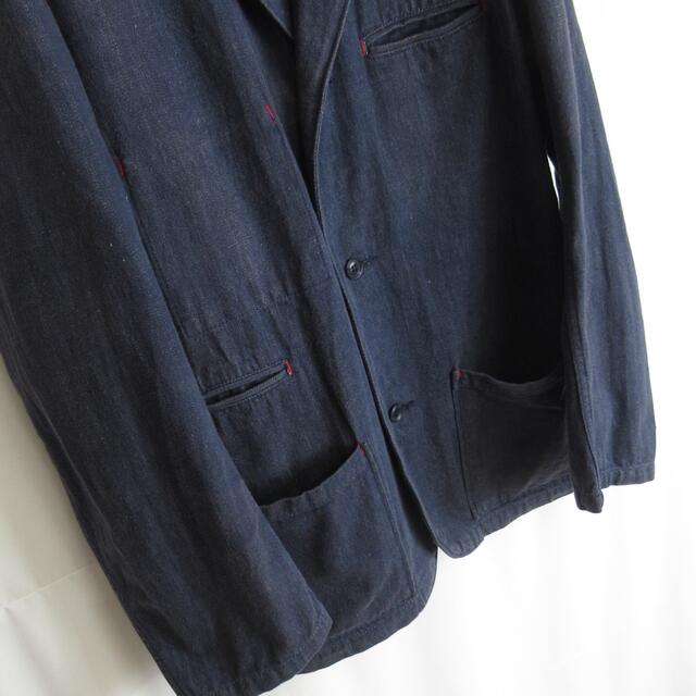 KAPITAL(キャピタル)のMADE IN INDIGO デニム テーラード ジャケット M ワーク 紺 メンズのジャケット/アウター(テーラードジャケット)の商品写真