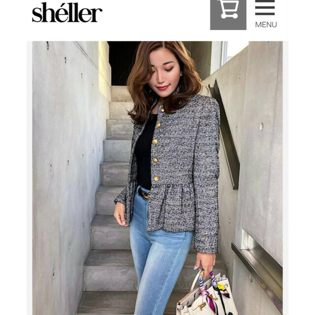 sheller♡シェリエ　2wayカラーツイードジャケット