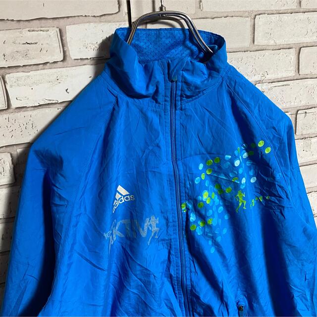 adidas(アディダス)の90s 古着 アディダス プリントロゴ ナイロン ゆるだぼ ビッグシルエット レディースのジャケット/アウター(ナイロンジャケット)の商品写真