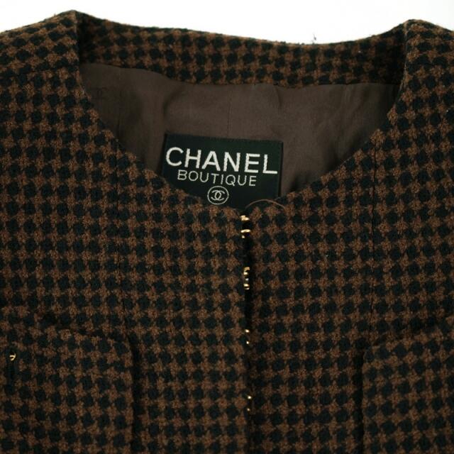 シャネル CHANEL ツイード 千鳥柄 ジャケット スカート セットアップ