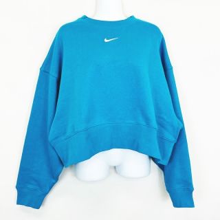 ナイキ(NIKE)のナイキ NIKE  オーバーサイズド クルー スウェット トレーナー 水色 XS(トレーナー/スウェット)