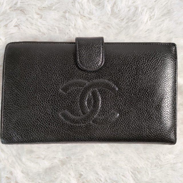 CHANEL(シャネル)のCHANEL　chanel シャネル　キャビアスキン　がま口　 長財布　箱付き レディースのファッション小物(財布)の商品写真